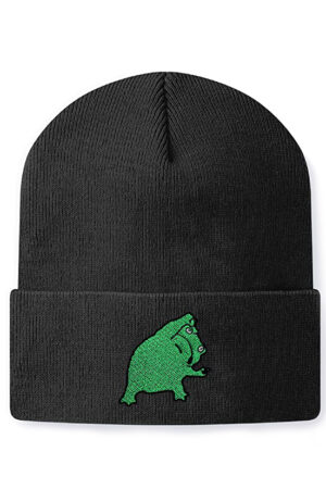 Fusion Dance Frog Embroidery Knit Beanies